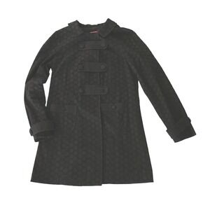 BCBGirls Coat Jacket Size Medium Black Eyelet Military DBL Breasted Whimsygoth